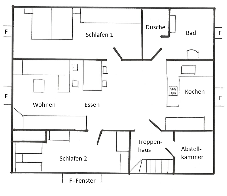 Grundriss der Wohnung